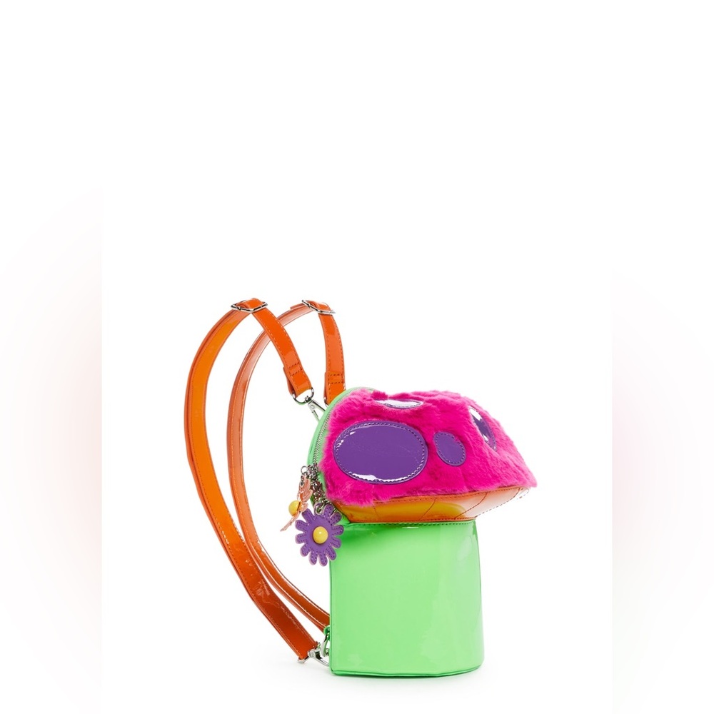 Dolls Kill Vibrant Pink and Green Mushroom Bag - Raver Girl Y2K - Picture 5 of 9